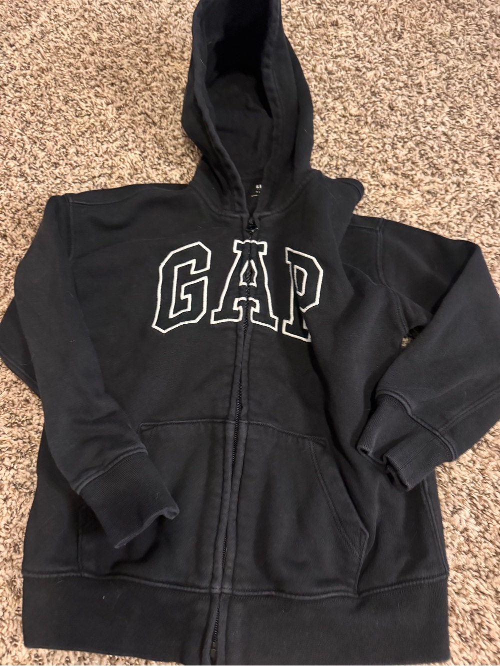 GAP Kids Small Black Full-Zip Hoodie Jacket